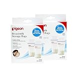 Pigeon Breast Milk Storage Bag Combo Pack of 2 10 Pieces Secure LeakResistant Design Convenient Breast Milk Storage White