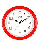 Ajanta Plastic Abstract Round Analog Wall Clock 2147 205 Cm X 205 Cm X 35 Cm Red