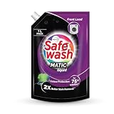 Safewash Front Load Matic Premium Liquid Detergent 1L Refill Pouch with ColourProtect Technology 2x Stain Removal For All Types of Fabrics
