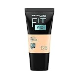 Maybelline New York Liquid Foundation Matte Poreless Full Coverage Blendable Normal to Oily Skin Fit Me 128 Warm Nude 18 ml