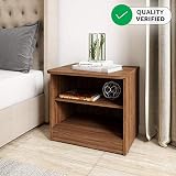 Solimo Polaris Modern Engineered Wood Oak Finish Modern Bed Side Table Imperial Teak
