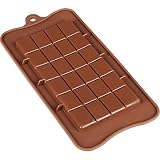 Clazkit YH614 Silicone Bar Chocolate Mould Break Apart Choc Block Mould size 19162cm Chocolate colour