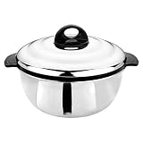 ASIAN Plastowares Bright Star Galaxy Stainless Steel Casserole with Lid for Kitchen 1200 ml Ideal for Serving Gifts for Diwali Housewarming Hot Box for Roti Chapati Casserole for Kitchen