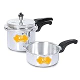 Simparte IFC 235 Induction Base Aluminium Pressure Cooker 2 litres 3 litres Silver