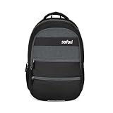 Safari Quirk 30L Laptop Backpack 2 Compartments Premium Polyester Fabric Bottle Holder School Bag For Boys And Girls College Bag For Unisex Office Bag Travel Bag Color Black