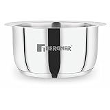 BERGNER Eternity Stainless Steel Tope With Induction Compatible 285 Liter SilverNonStick