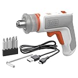 BLACK DECKER BCRTA01B1 4V 5mm Cordless Electric Screwdriver Furniture Assembly Tool