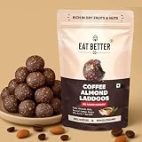 EAT BETTER CO Coffee Almond SugarFree Laddoos EnergyBar Replacement 95 DryFruits High Protein Instant Energy Pack Of 20 Healthy Chocolate No Added Sugar 200 Gram
