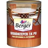 Berger Wood Keeper 1k PU Polish WoodCare Protection with Matt and Gloss Finish Cleans Restores Shine Furniture Scratch Stain Cleaner Shiner for Home Interior Exterior Pack of 1 500ml