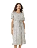 Symbol Women Rayon Fit and Flare One Piece Midi Length Dress with Self Fabric Belt Available in Plus Sizes