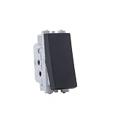 Wipro Northwest Nowa 6A One Way Switch Matt Black pack of 10 363