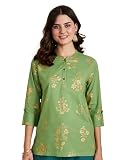 Myx Womens Printed Regular Cotton Short Kurti Available in Plus Sizes