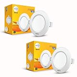 Wipro Garnet 8W Round Downlight Junction Box Green GlareFree Design Recessed Downlighter for False Ceiling Cutout 3 inch Pack of 2