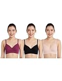 Symbol Women Cotton Stretch Padded Wire Free Medium Coverage TShirt Bra