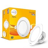 wipro Polycarbonate Alpha 10W Round Downlight Junction Box Green GlareFree Design Recessed Down Light For False Ceiling Cutout 3 Inch Pack Of 1
