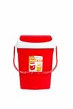 ARISTO Small Plastic Swing Dustbin16 Ltr RED