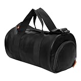 Kuber Industries Leather Sports Fitness Gym Bag for Man Gym Bag with Shoe Compartment Adjustable Strap