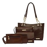 Bagsymalone Unisex Bagsy Malone Vegan Leather Stylish Tote Bag Pack of 5 Tote Bag Croco Brown