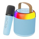 pTron Newly Launched Fusion Bliss 16W Bluetooth Speaker with Wireless Karaoke Mic 6Hrs Playtime Vibrant RGB Lights Voice Effects MultiPlay Modes BT53TF Card TypeC Charging Port Blue