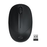 ZEBRONICS Panther 24GHz Wireless Mouse 1600 DPI Silent Operation High Precision 3 Buttons Power Saving Mode Comfortable Ergonomic Design for Mac Laptop Computer Black