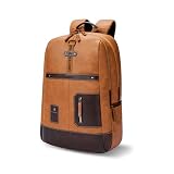 Gear Classic 6 1831L Antitheft Large Faux Leather Water Resistant Laptop backpackLaptop backpackCasual BackpackDaypackTravel BackpackCollege Bag For MenWomenTanBrown