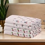 Urbane Home Pack of 4 Cotton Bath Towel for Women Super Soft Swimming Bathing Towel 30×60 Inch Travel Cotton Towel Gamcha Assorted