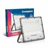 Crompton TabLight Outdoor Waterproof LED Flood Light 50W Cool Day Light Pack of 1 IP65 Rated WideBeam BIS Approved Ideal for Garage Garden Parking Commercial Use