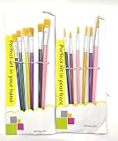 FREEDY Paint Brush Combo 6 Flat or 6 Round Wood Nylon A