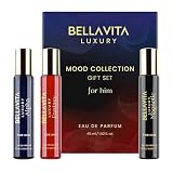 BELLAVITA Mood Collection Gift Set 3x15ML Perfume for Man Gift for Man Long Lasting EDP Alpha Fantasy Magnetic Fruity Woody Premium Fragrance