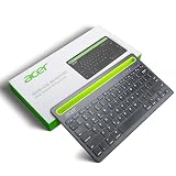 acer Swift Slim MultiDevice Wireless Rechargeable Keyboard with Cradle for Tablet and Phone Dual Channel Switch Compact Quiet Compatible with WinMac Desktop Tablet Smartphone Laptop