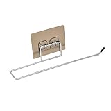 Sulfar Paper Towel Holder with Magic Adhesive Pad Kitchen Paper Roll Holder Wall Mount Stainless Steel Self Adhesive Wall Mount Towel Bar for Kitchen Bathroom Silver