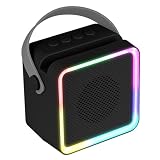 ZEBRONICS County 8 Portable Bluetooth Speaker 8 Watts Upto 7 Hours Playback Passive Radiator BTv53 TWS USB mSD RGB LED Call Function Compact Design Carry Strap Black
