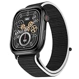 FireBoltt Brillia Pro Smart Watch 202 Super AMOLED Display Bluetooth CallingVoice Assistant SpO2 Heart Rate Monitor 120 Sports Modes IP67 Waterproof Smartwatch for Men Women Black Nylon