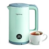 Lifelong Electric Kettle 16 L 1350W Kettle with Double Wall Cool Touch Body Digital Display Fast Water Boiling with Auto Shut Off Stainless Steel Overheat Protection Sage Green LLDEK01