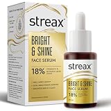 Streax Vitamin C Face Serum 30 ml 18 Vitamin C Dark Spots Reduction Brighter Skin in 3 Days Serum for Glowing Skin Brightening serum Bright Shine Face Serum