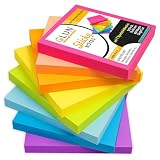GLUN Multicolour Sticky Notes 400 Sheets Strong Adhesive SelfStick MultiColor Ideal for Notes Organization and Reminders Bright Morandi Colors