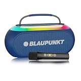 Blaupunkt ATOMIK Kolors 35W Party Speaker Boombox Powerful Loud Clear Sound EFF Voice Changer Wireless Karaoke Mic Portable Carry Handle Perfect Outdoor Sound Partner for Travel Parties