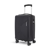 KAMILIANT by American Tourister Savvy Cabin Trolley Bag Small Size 55 cms for Travel Hard Case Polypropylene PP Suitcase 360 8Wheel Luggage Trolley Combination Lock Black