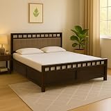 International Solid Sheesham Wood Queen Size Bed with Box Storage 29949