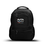 Everyday Compact Laptop Backpack with USB Charging Port 30L WaterResistant Slim Office College Bag Fits Upto 46cm Laptop Lightweight Polyester Black