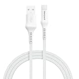 Honeywell USB A to Type C Cable 4 Feet 12M PD 60W QC 30 Fast Charge Sync Cable Nylon Braided Cable for Apple Devices Smartphones Laptops Power Banks Tablets Headphones Speakers White