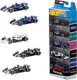 Hot Wheels 164 Scale 5Pack Formula 1 DieCast Toy Cars Set of 5 Officially Licensed Collectible F1 Race Cars for Play or Display