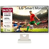LG 25SR50F 62 cm 25 Inch Full HD 1920×1080 IPS Smart Monitor webOS WiFi Bluetooth Miracast AirPlay2 5W x2 Speakers HP Out HDMI x2 USBA Reader Mode 3Side Virtually Borderless White