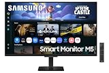 Samsung 32 80cm M5 Smart Monitor with Smart TV ExperienceFHD 1920 x 1080Screen Mirroring TV PlusSpeakersAdaptive SoundWiFiHDMIBluetoothLS32FM500EWXXLBlack