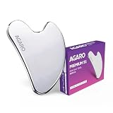 AGARO Premium Stainless Steel Gua Sha Tool Facial Massager for Face Neck Eyes Tightens Skin Reduces Wrinkles Relaxes Muscles improve circulation reduce puffiness enhance skin elasticity