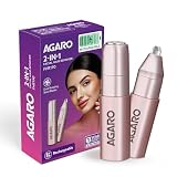 AGARO Facial Hair Removal Machine for Women Rechargeable Eyebrow Trimmer Cordless Safe Painless Electric Shaver Hypoallergenic Blade Multi Use for Upper Lip Chin Cheek Forehead FHR190