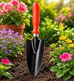 Gardening Hand Trowel Small Heavy Duty Iron Blade with Ergonomic Handle Durable Hand Tool for Planting Digging Soil Mixing Potting Transplanting Outdoor Garden CareGTK