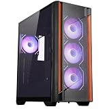 Zebronics Premium Gaming Cabinet MidTower EATXATX Upto 360mm AIO Support 4 Infinity Mirror ARGB Fans Side Tempered Glass USB 30 2X USB Magnetic Dust Filter Spectra Black