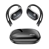 pTron Bassbuds Trendz Open Ear Wireless Earbuds SafeBeats Design Dual HD Mics TruTalk AIENC Calls 45Hrs Playtime App Support 142mm Drivers BT60 Headphones Type C Charging IPX5 Black