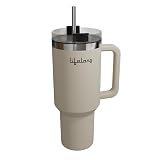 Lifelong DoubleWalled Vacuum Insulated Tumbler with Unbreakable Lid Straw 1200ml Keeps Drinks Hot for 8 Hours Cold for 12 Hours Durable Stainless Steel Tumbler with ComfortGrip